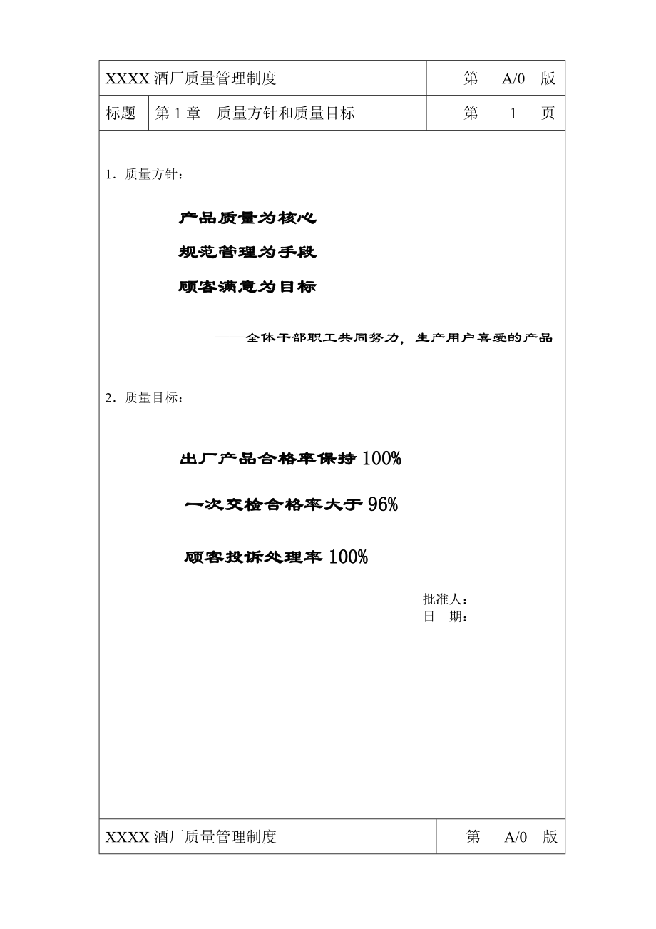 酒厂质量手册.doc_第1页