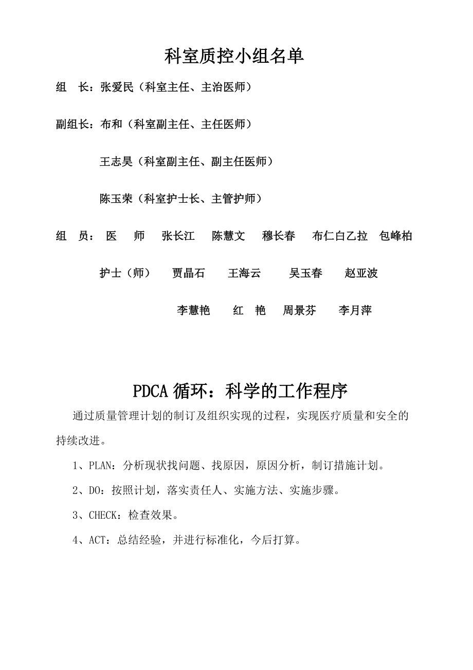 人民医院科室质量控制活动记录手册.doc_第2页