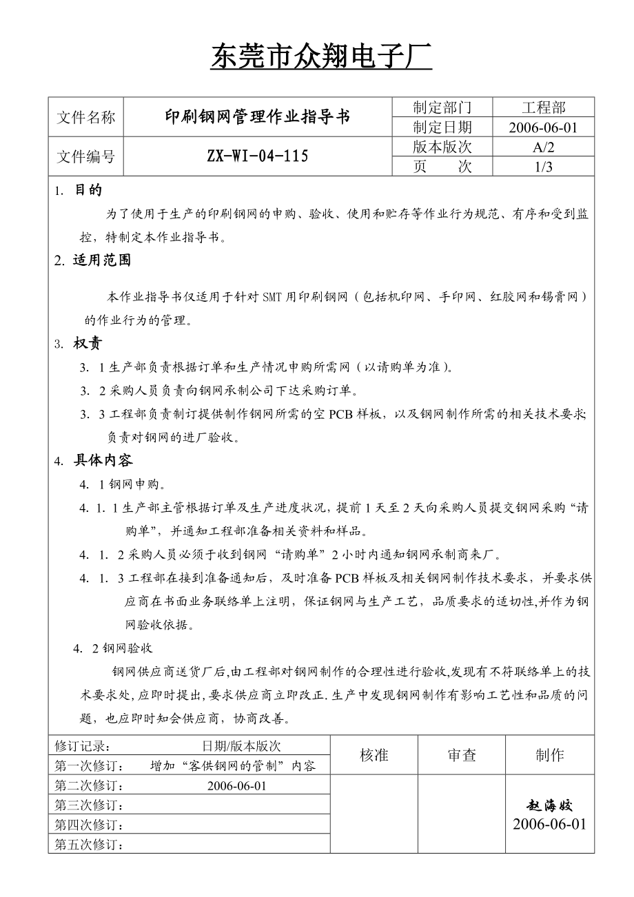 印刷钢网管理作业指导书.doc_第1页