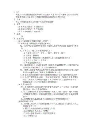 人力资源开发管理程序a[台资企业的整套ISO9001标准范本].doc