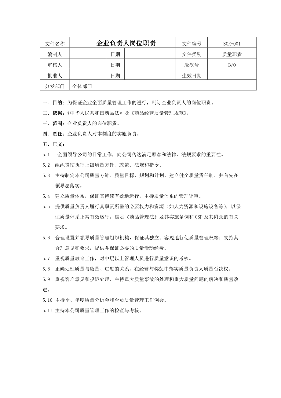 GSP全国通用岗位职责(整套)要点.doc_第2页