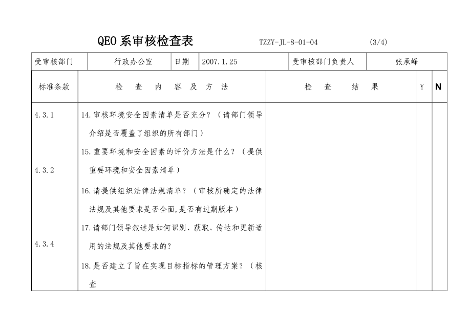 QEO一体化全套内审检查表.doc_第3页