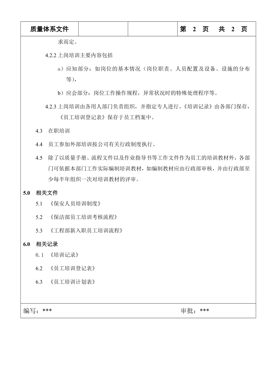 【龙湖地产ISO9001物管资料】LP01 培训控制程序.doc_第3页