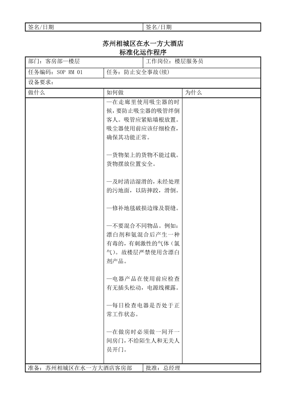 【管理课件】苏州相城区在水一方大酒店标准化运作程序——客房部.doc_第2页