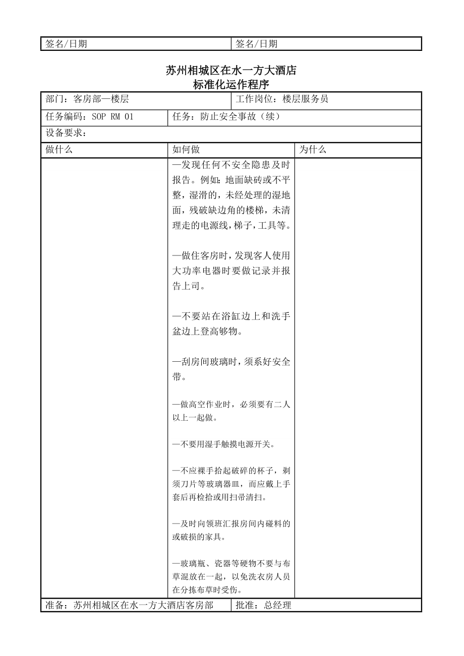 【管理课件】苏州相城区在水一方大酒店标准化运作程序——客房部.doc_第3页