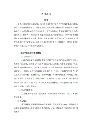 煤业有限公司实习报告.doc