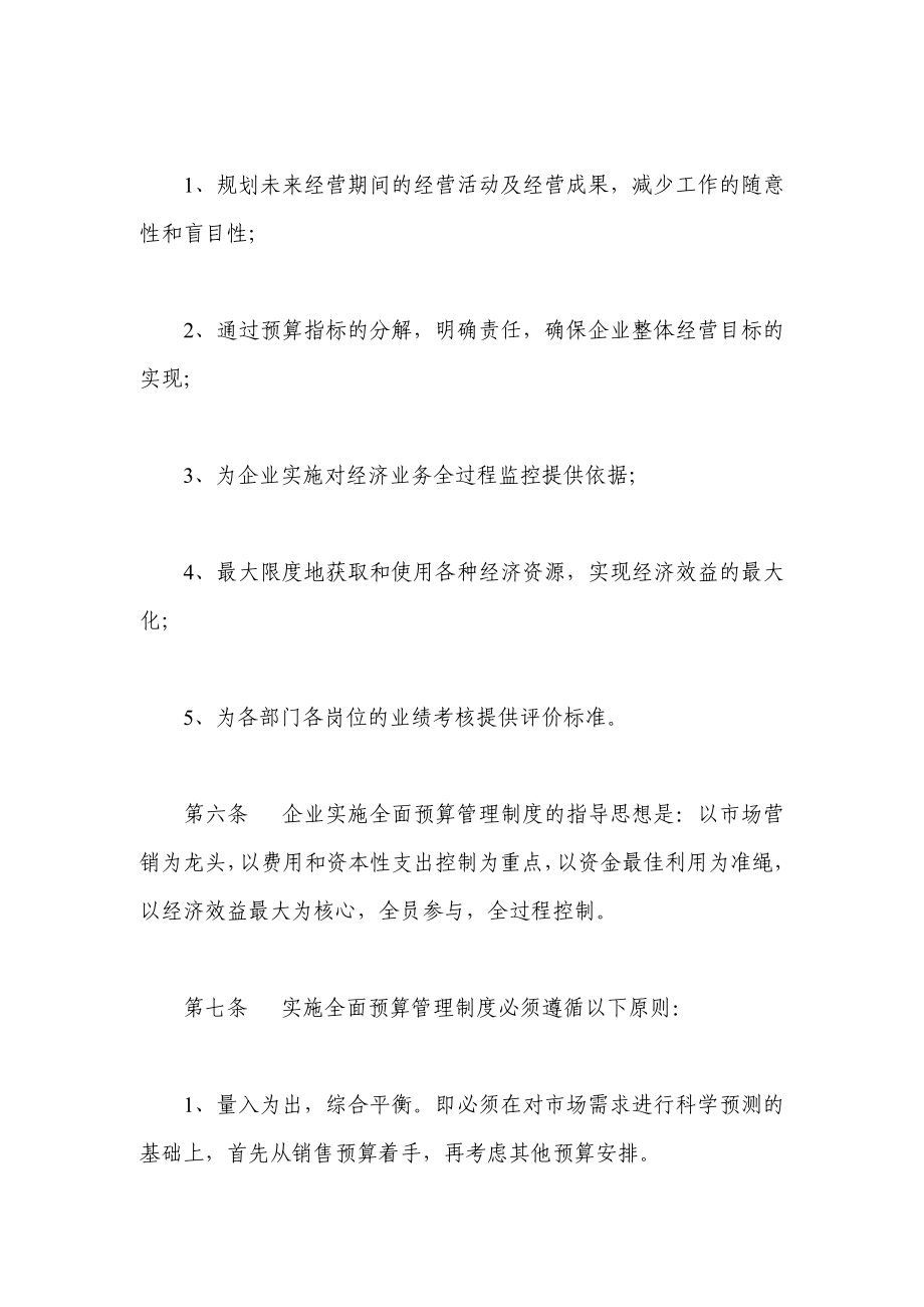 管理制度范文全面预算管理制度.doc_第2页