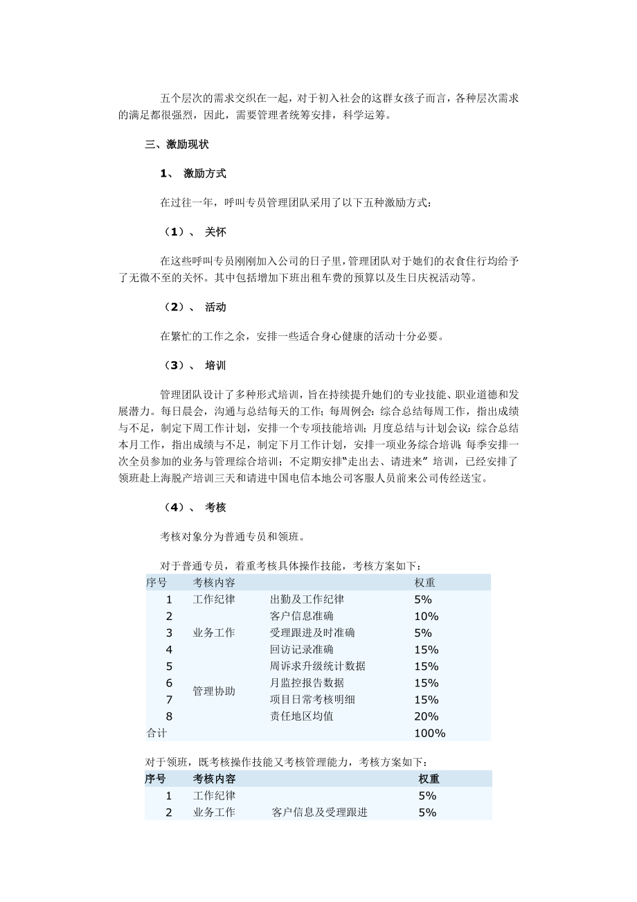 客服人员、呼叫专员的超级完全激励方案.doc_第3页