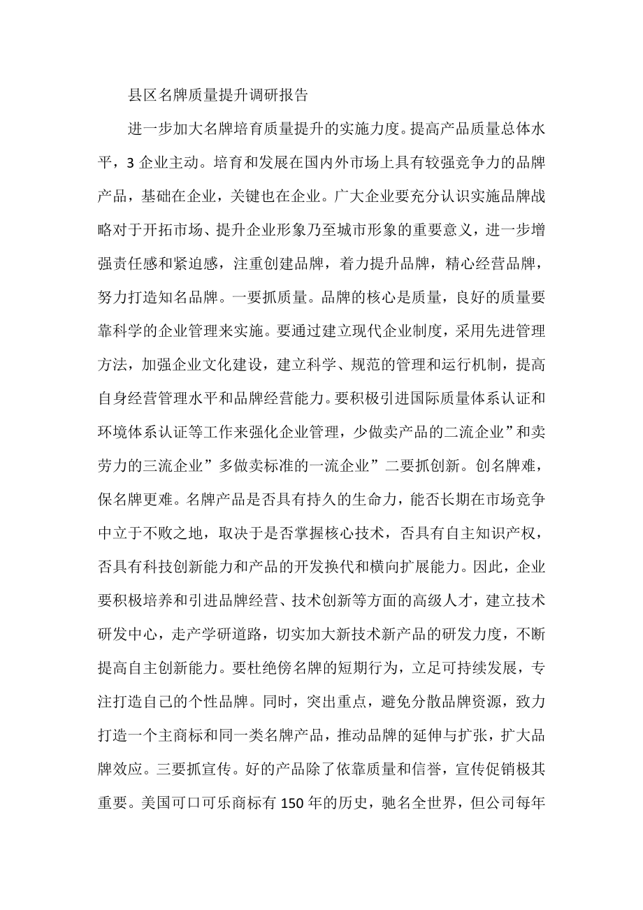 县区名牌质量提升调研报告.doc_第1页