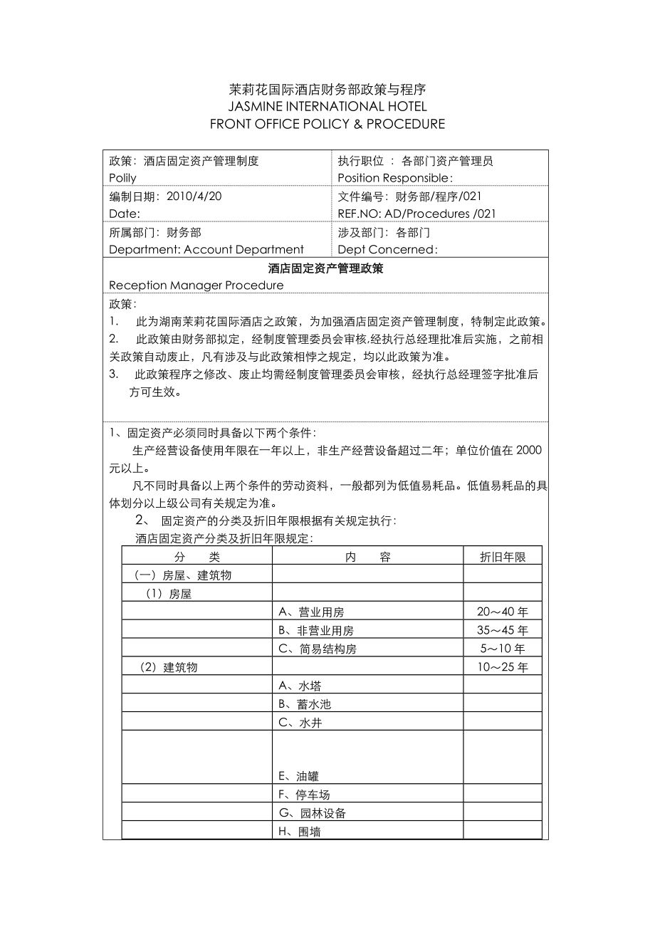 酒店固定资产管理制度.doc_第1页