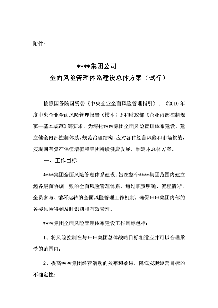 某某集团公司全面风险管理总体方案.doc_第2页