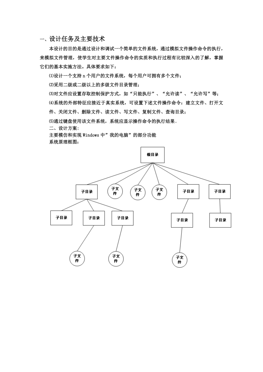 操作系统课程设计报告文件管理系统.doc_第2页