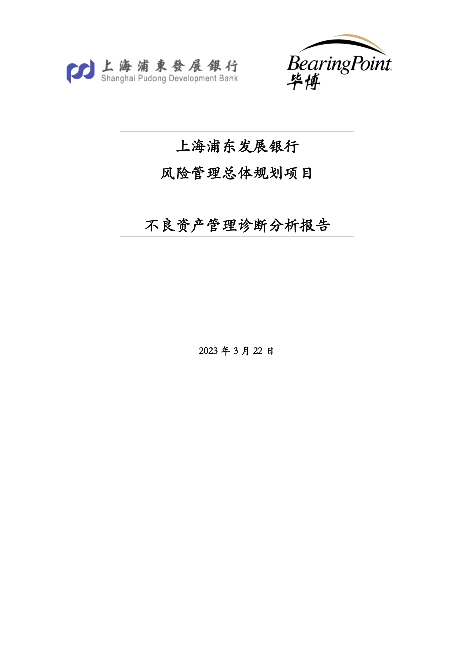 风险管理总体规划项目不良资产管理诊断分析报告.doc_第1页