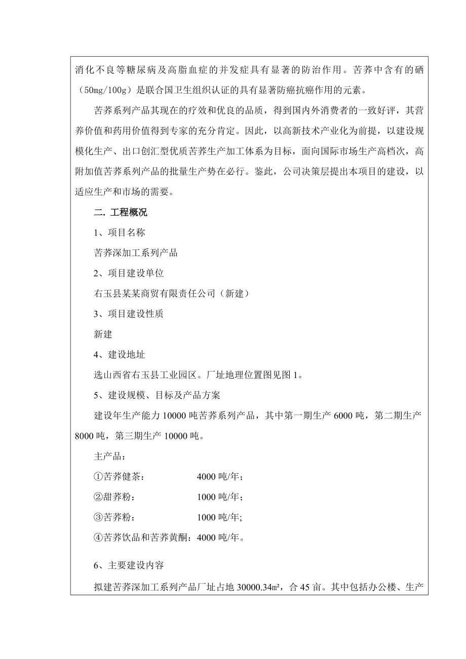 苦荞深加工系列产品项目环境影响报告表.doc_第3页