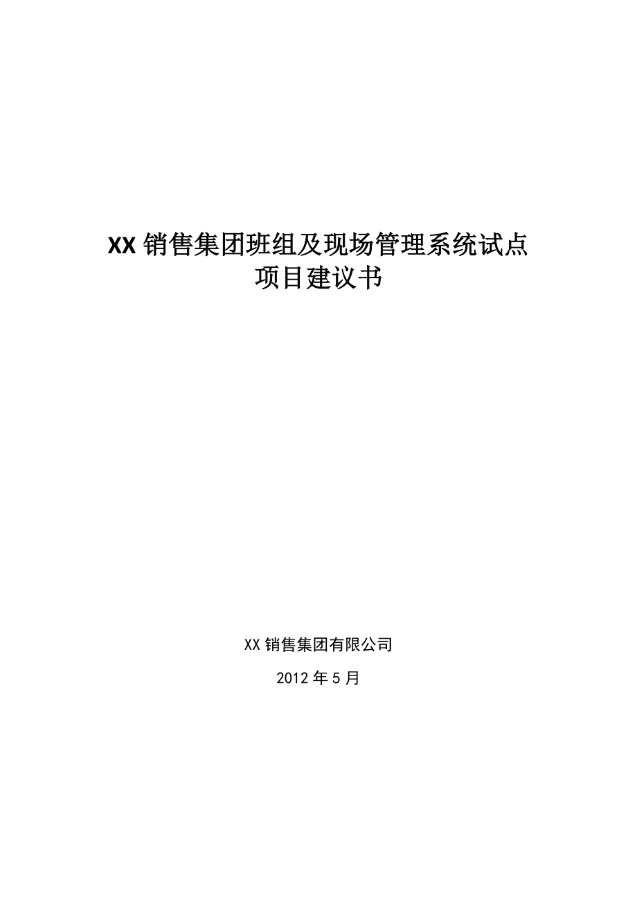 销售集团班组及现场管理系统试点项目建议书.doc_第1页