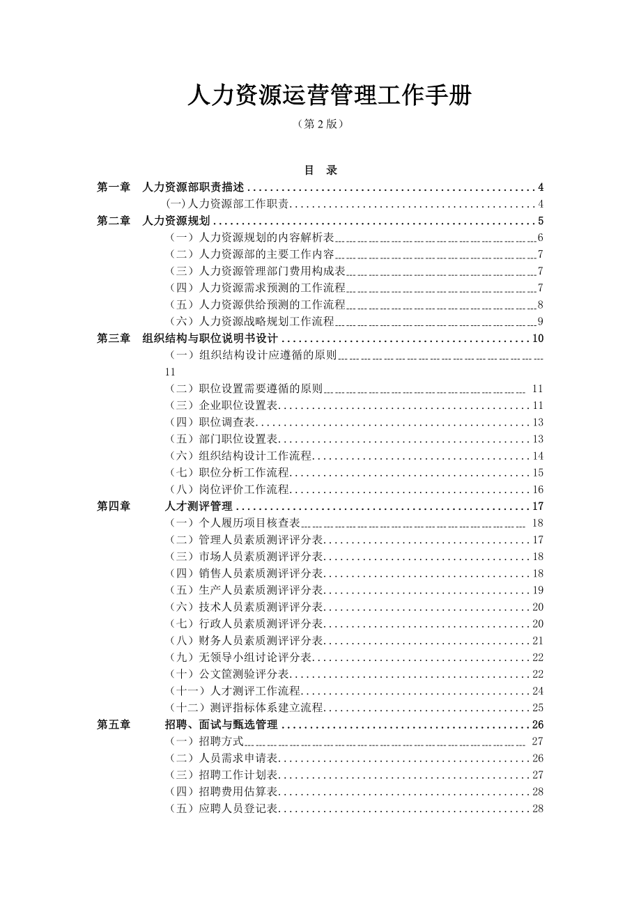 人力资源运营管理工作手册.doc_第1页