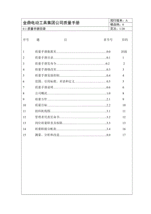 质量管理体系课程设计(质量手册).doc