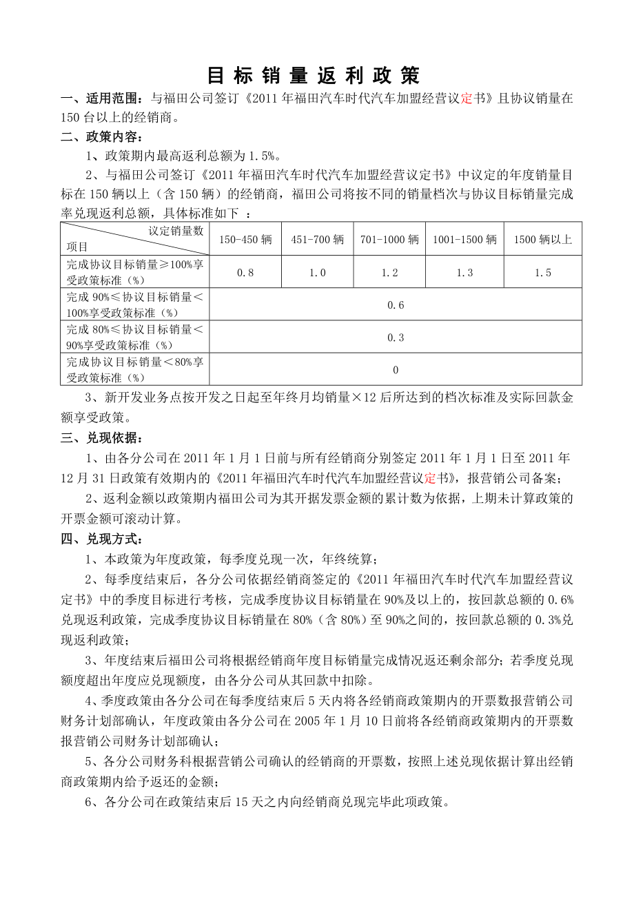 福田时代品牌商务政策返利汇总.doc_第3页