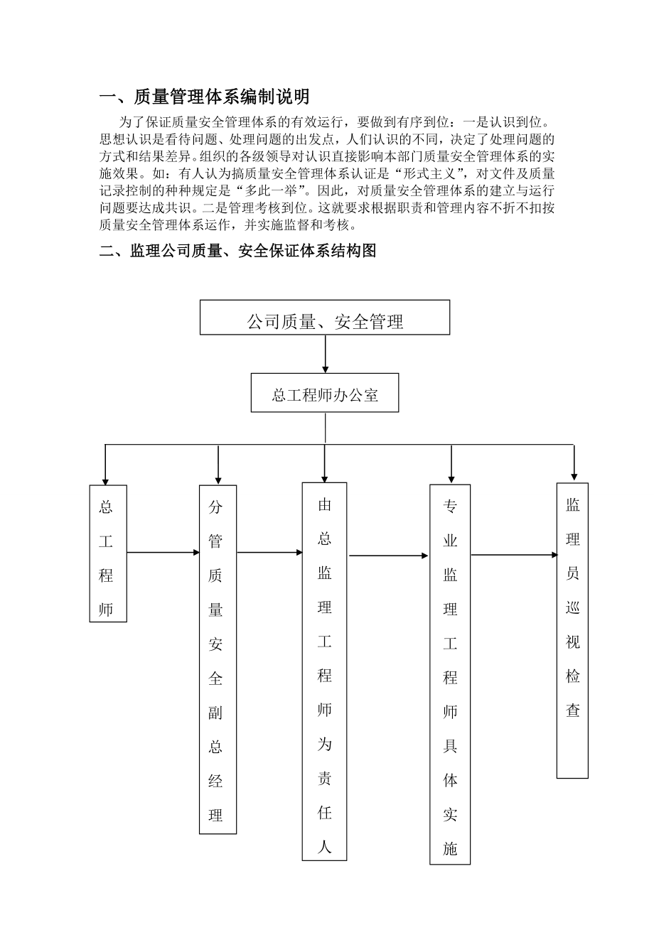 标段工程项目质量、安全管理体系监理公司质量安全保障体系.doc_第3页