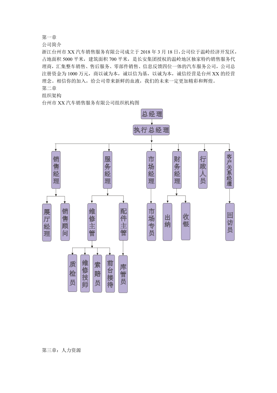 台州市XX汽车销售服务有限公司员工手册.doc_第2页