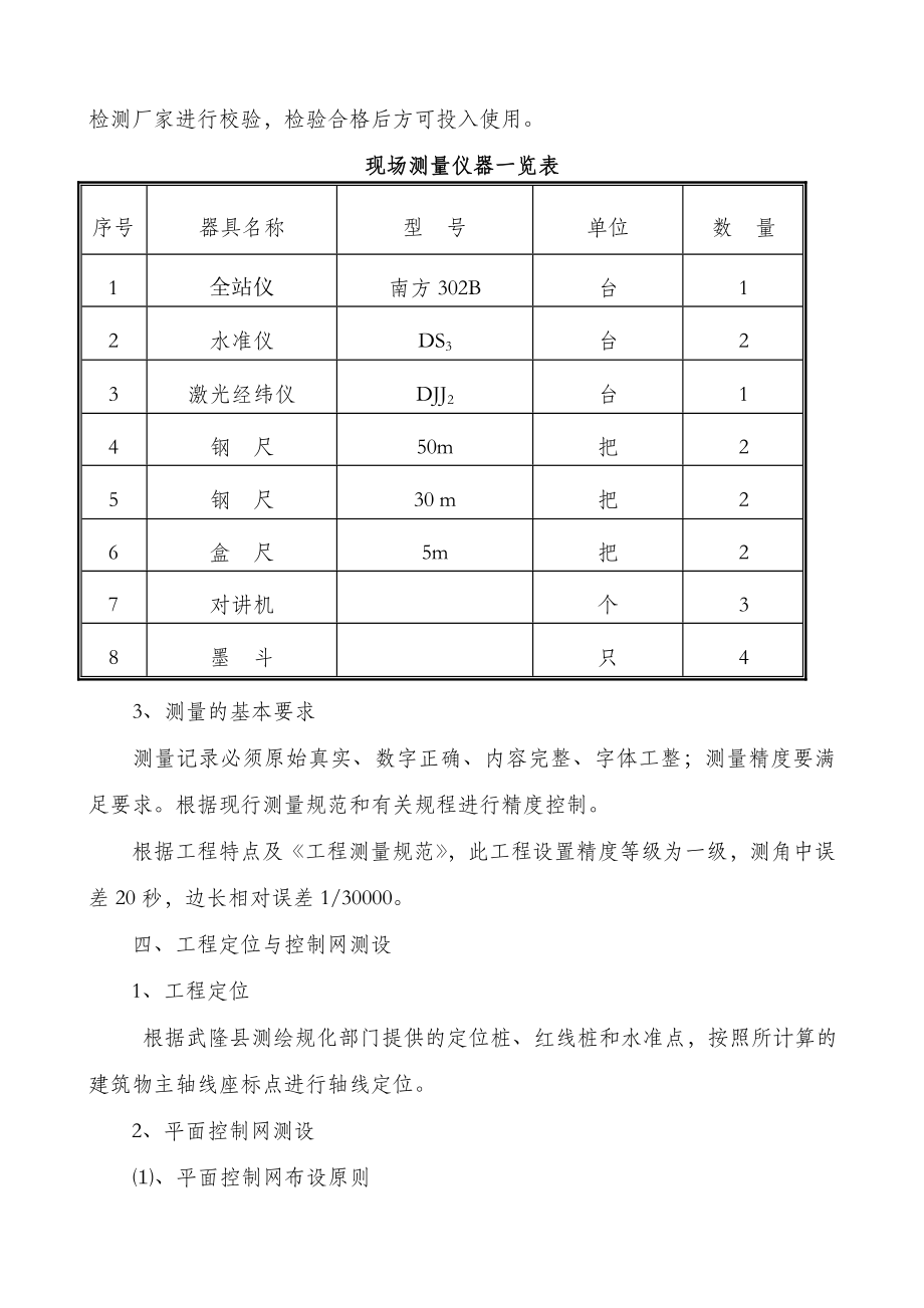 武隆财富国际项目测量方案.doc_第3页