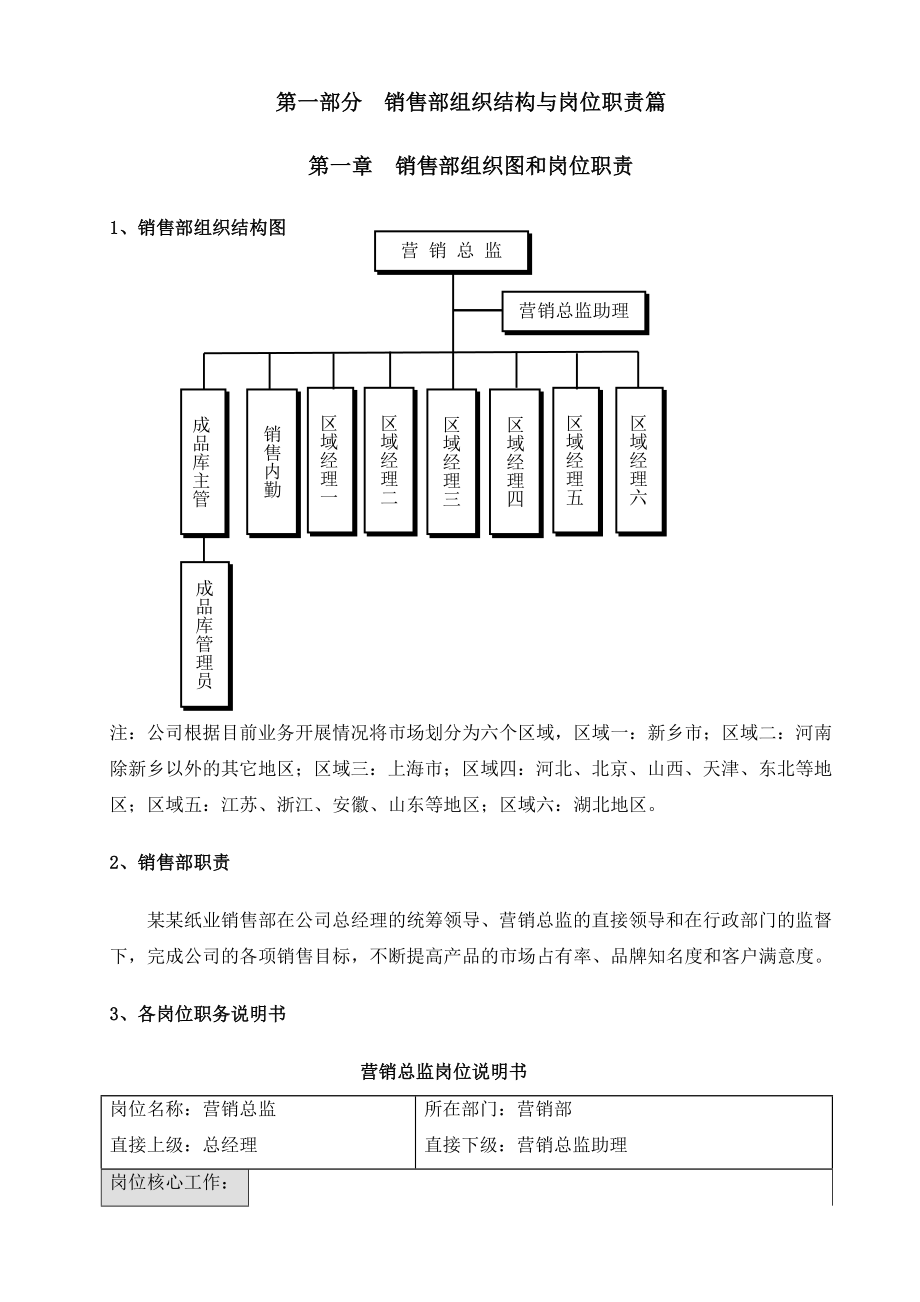 某纸业企业管理运营系列手册营销管理手册.doc_第3页