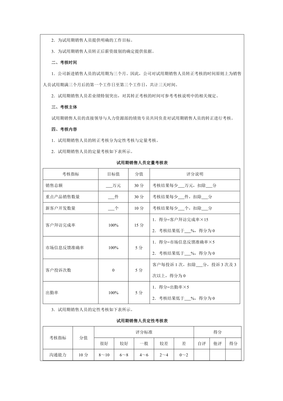 [整理版]销售人员阶段性考核.doc_第2页