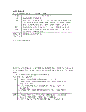 某大型酒店管理制度咖啡厅服务流程.doc