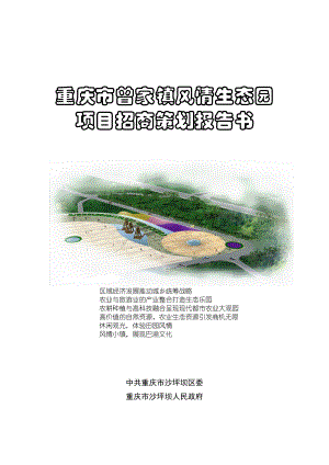 沙坪坝区曾家镇旅游开发项目建议书.doc