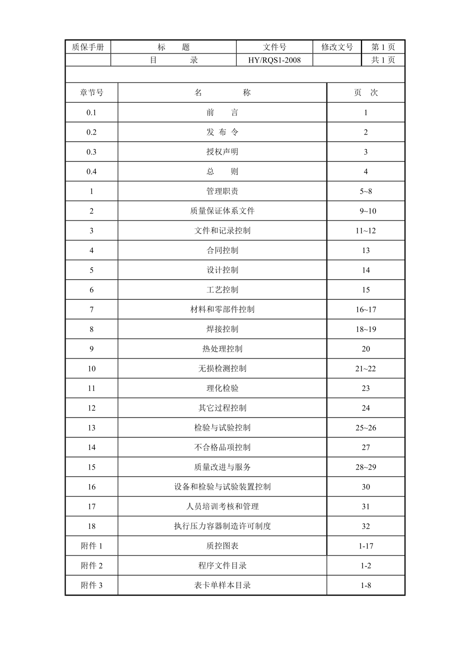 江苏XX国际工程有限公司压力容器质量保证手册(第一版)(DOC 56页).doc_第3页