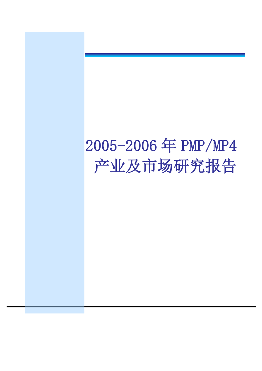 2005PMP市场研究报告.doc_第1页