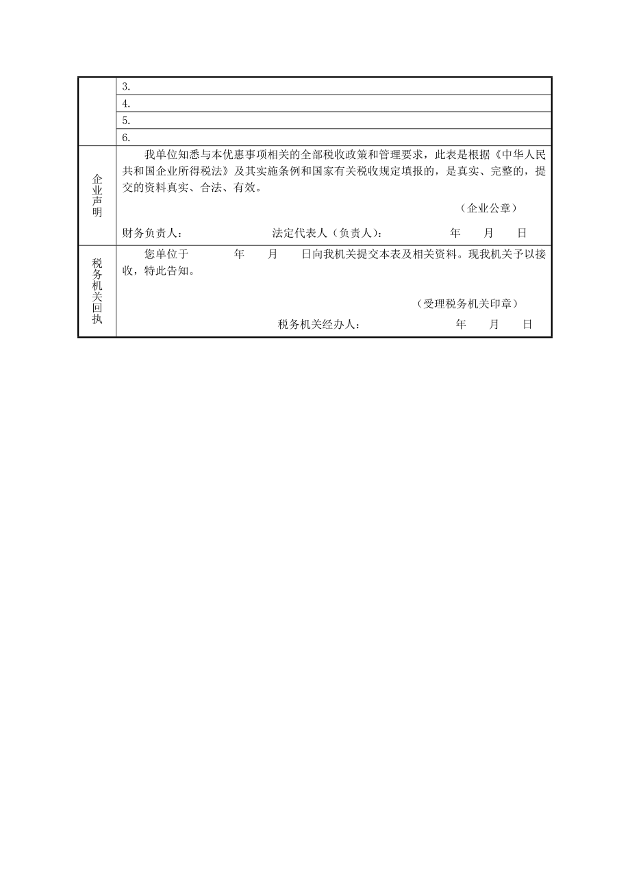 最新企业所得税优惠事项备案表.doc_第2页