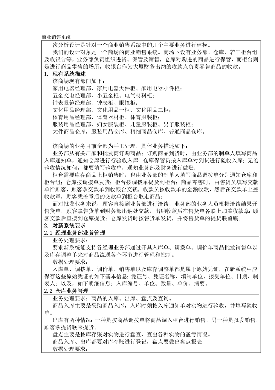 商业销售系统建模.doc_第1页