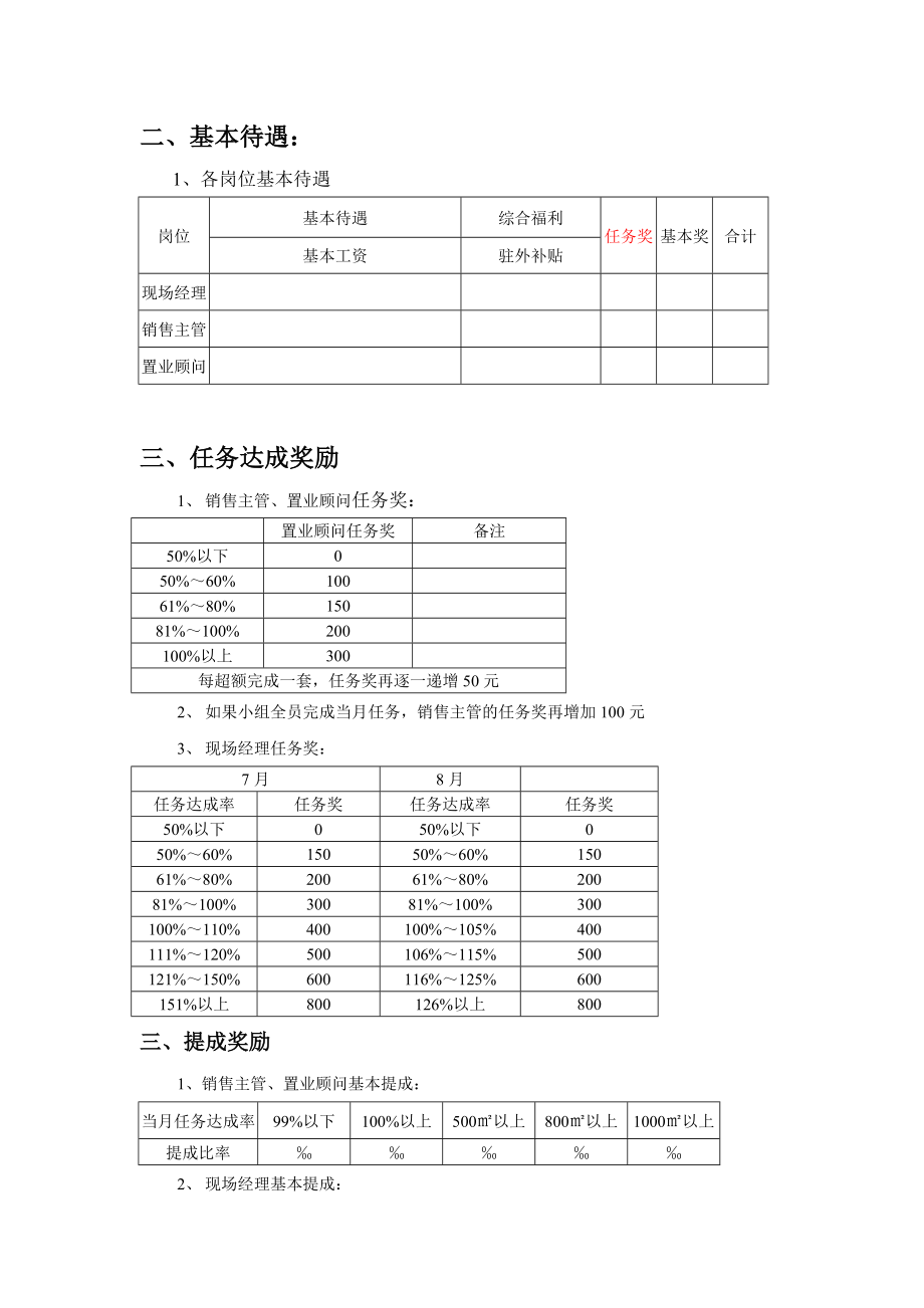 房地产 销售任务及激励制度.doc_第2页