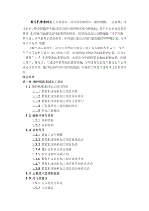 数控机床来料加工项目可行性研究报告.doc