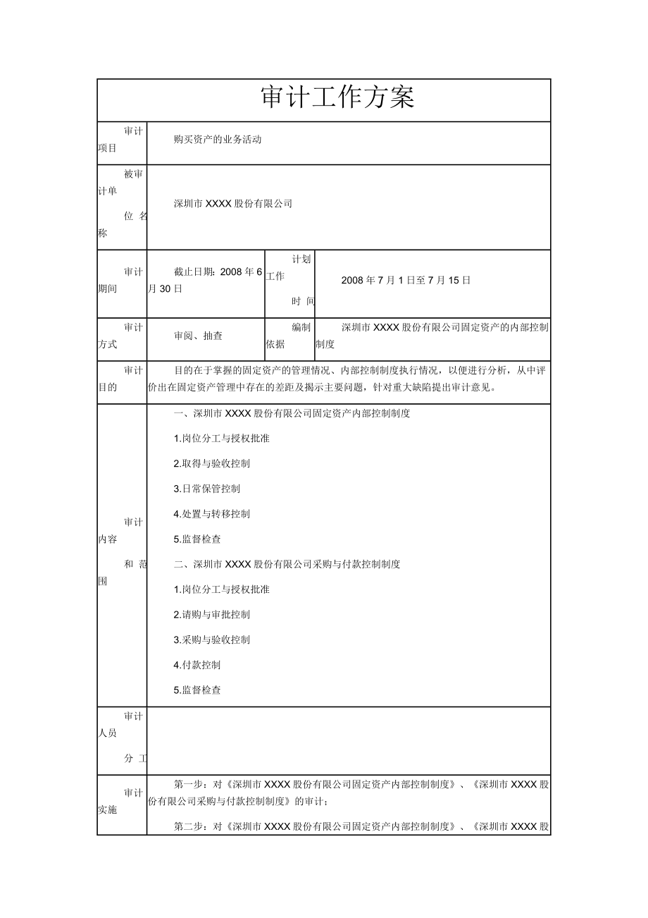 固定资产审计底稿(含报告).doc_第1页