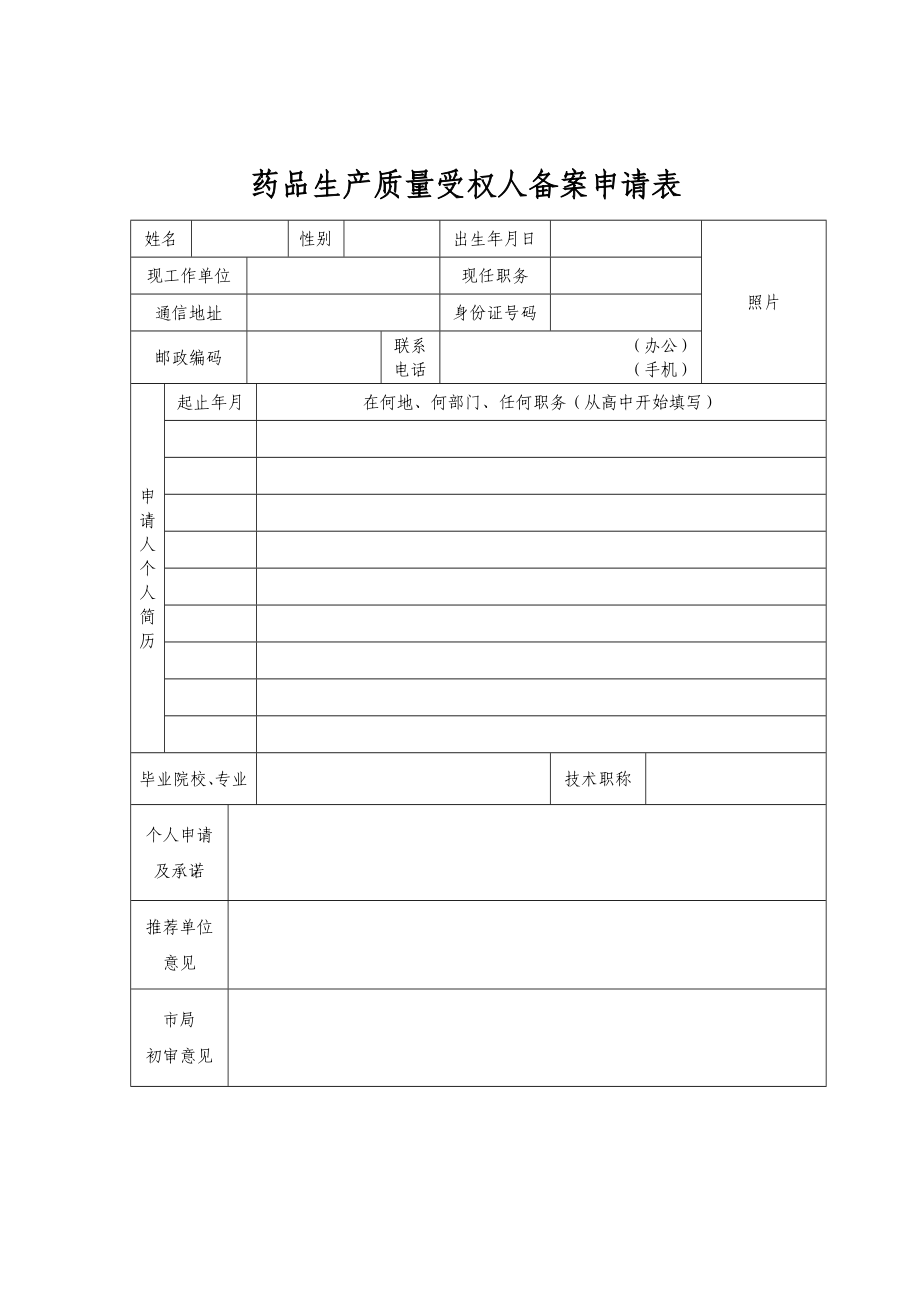 药品生产企业质量受权人备案申报材料.doc_第3页