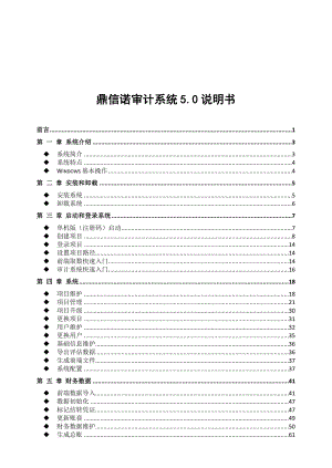 鼎信诺审计系统5000使用说明书.doc