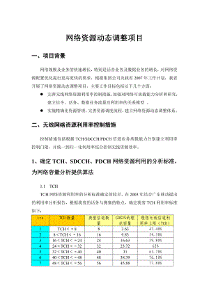 网络资源动态调整项目.doc