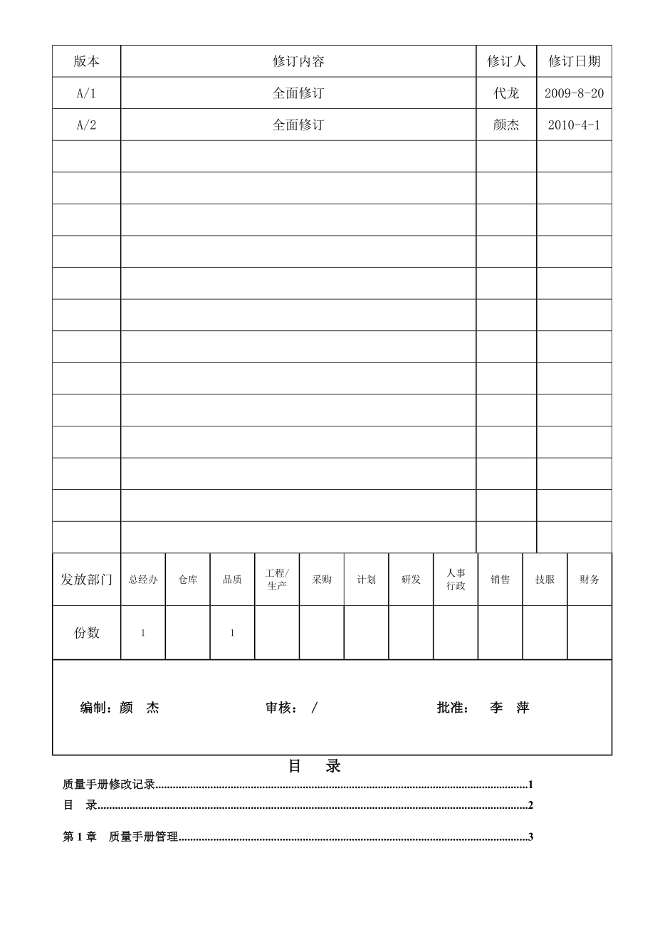 正鼎科技质量管理体系文件.doc_第1页