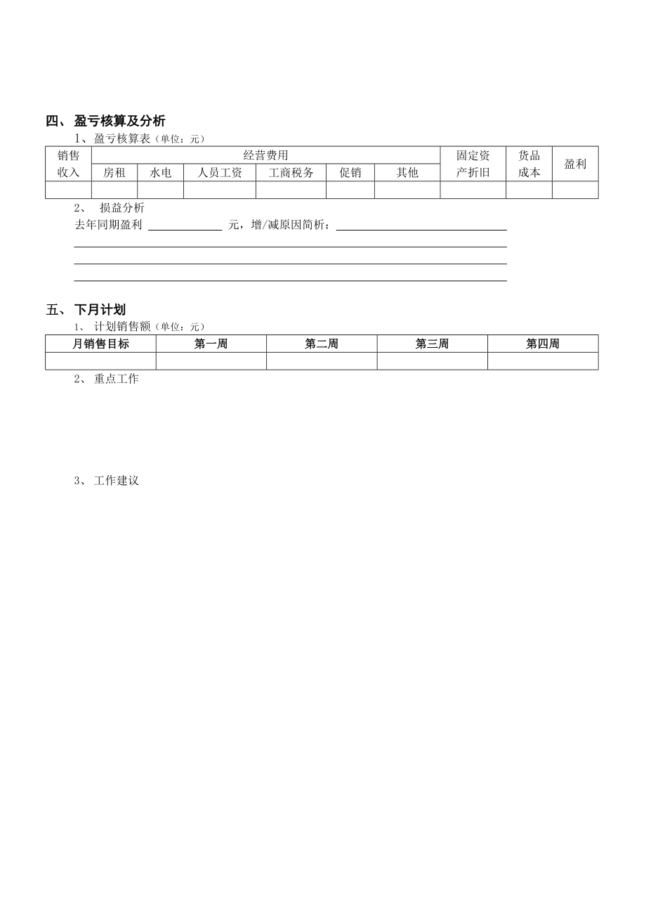 [下载]床上用品行业的终端培训资料门店管理手册月销售总结报表.doc_第3页