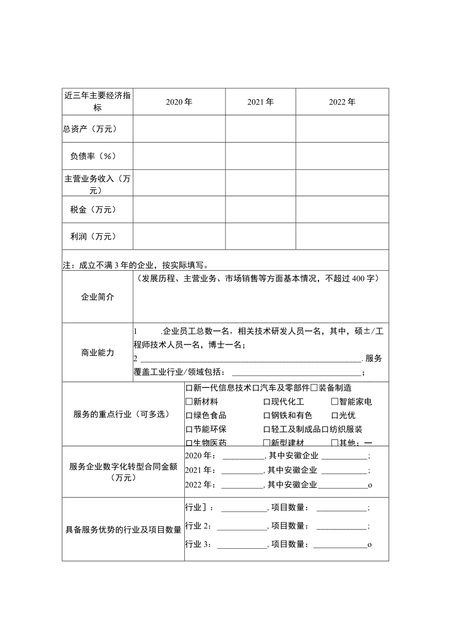 安徽省制造业数字化转型服务商、服务专家申报书.docx_第3页