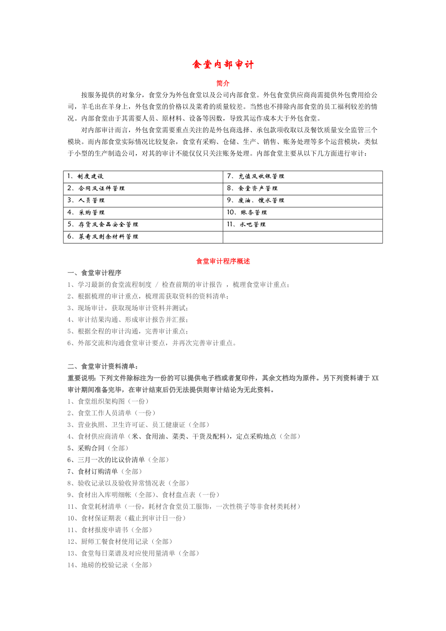 食堂审计方案初稿.doc_第1页