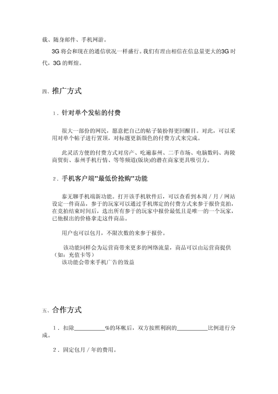 运营商合作方案 网站合作策划案(免费).doc_第2页