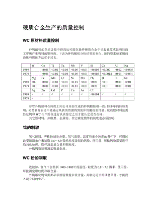 硬质合金生产的质量控制.doc