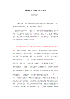 XX整理的内部审计程序讲义(doc ).doc