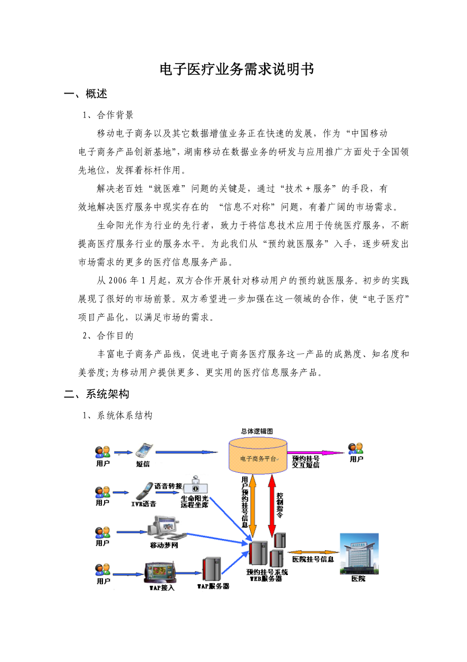 电子医疗业务需求说明书.doc_第1页