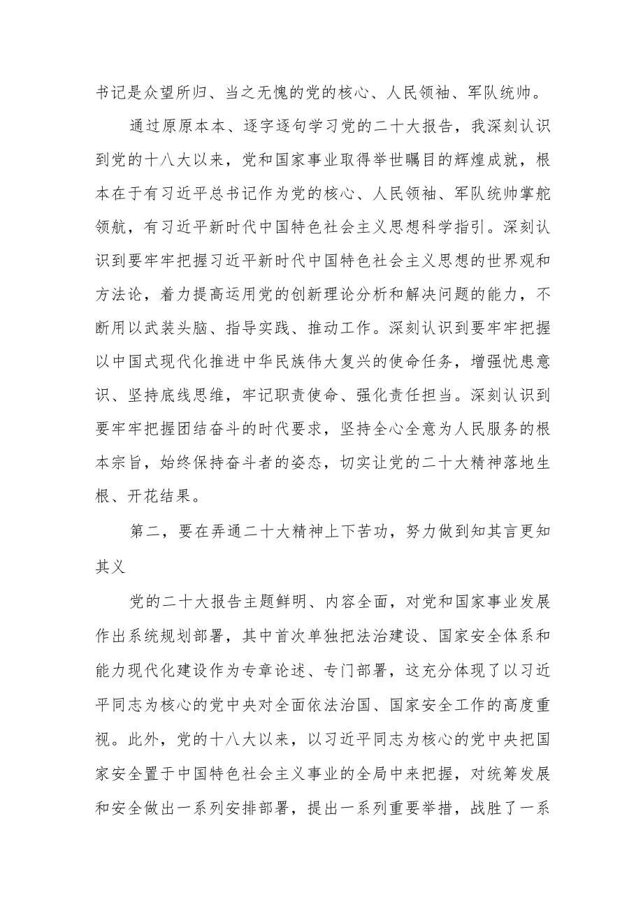 政法委员学习贯彻党的二十大精神研讨交.docx_第2页