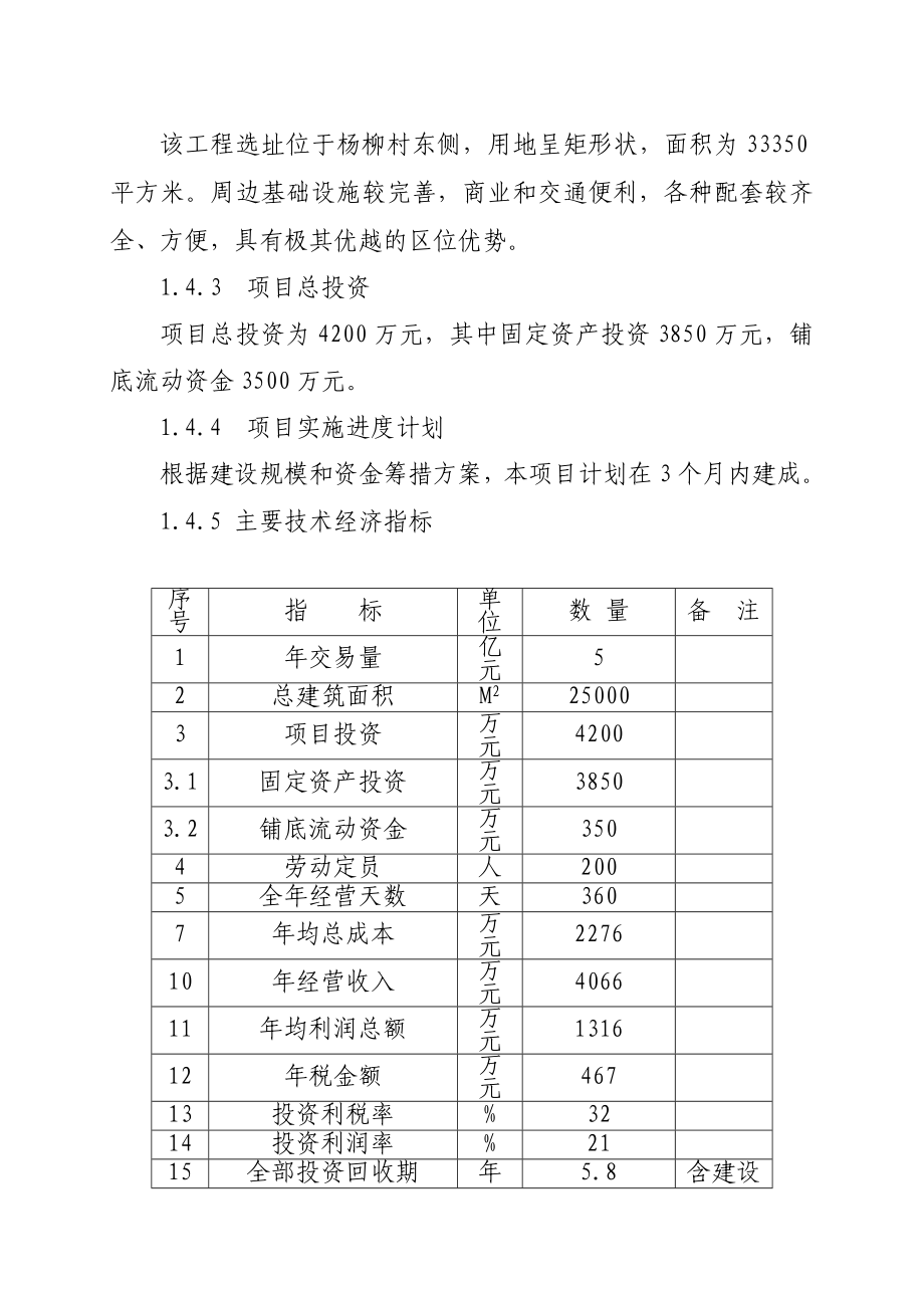 孙疃镇杨柳商业街项目可行性研究报告.doc_第3页