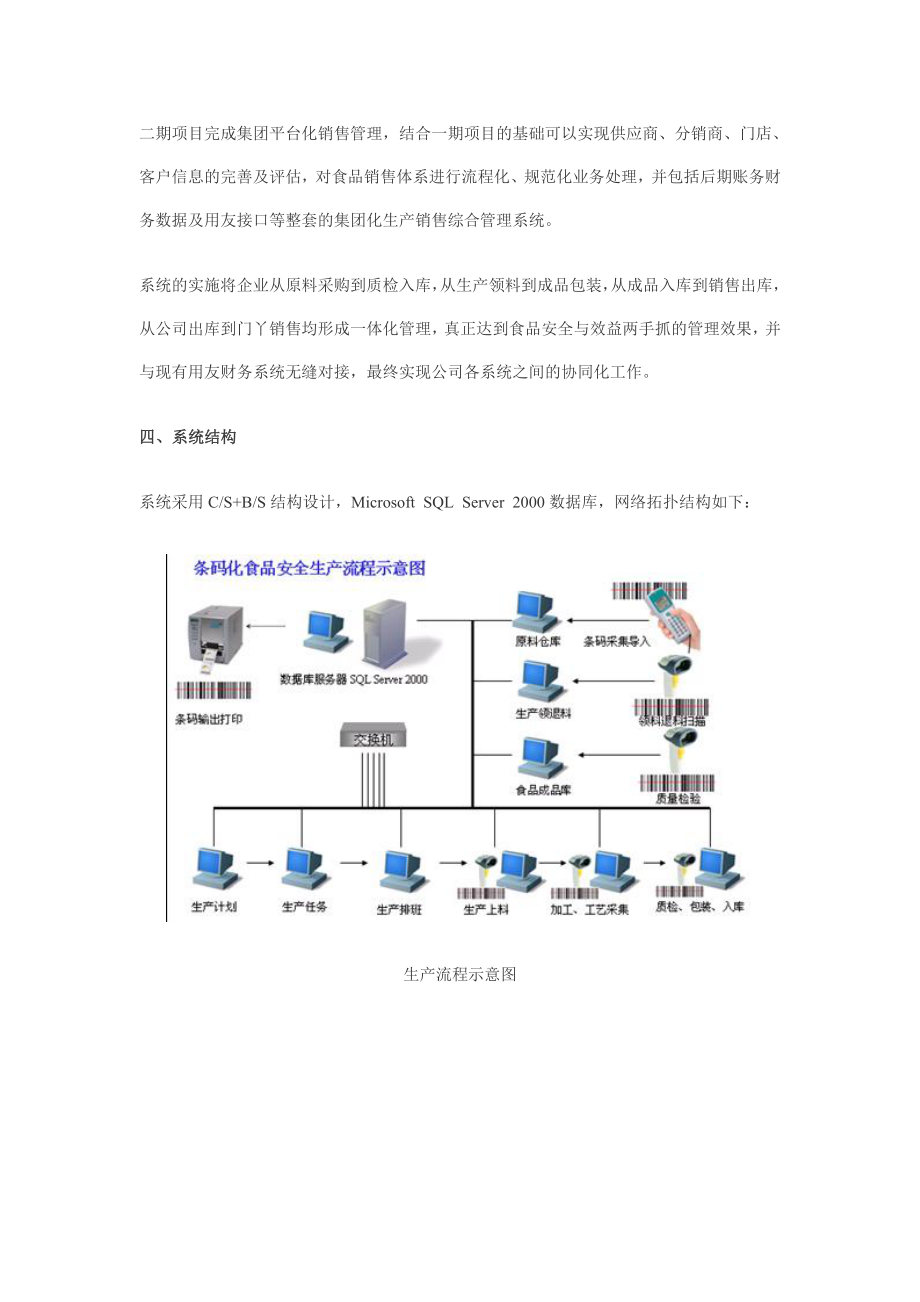 北京某食品公司采用精诚条码产销综合业务系统实现高质化生产销售管理.doc_第3页